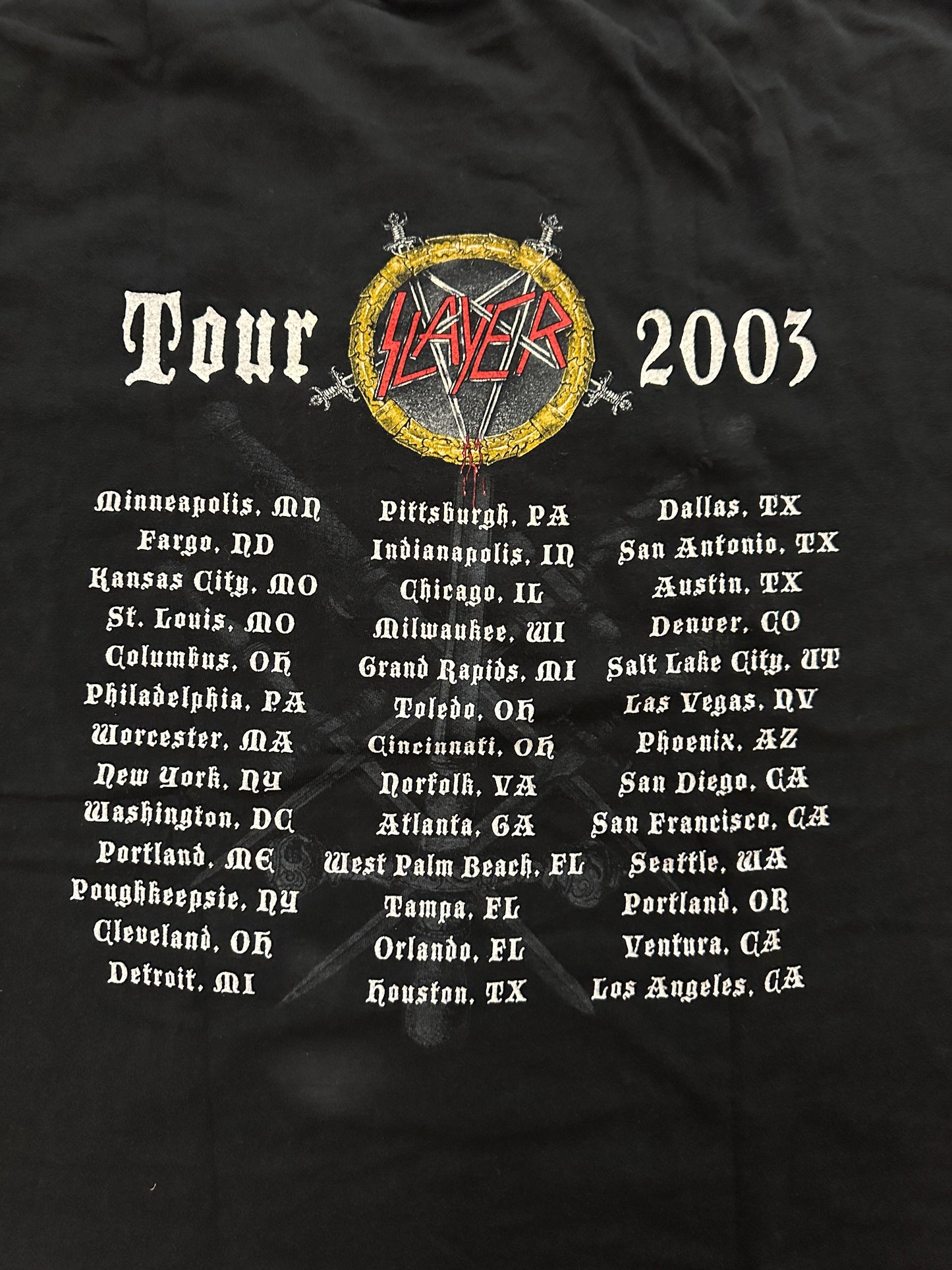 2003 Slayer Tour Shirt