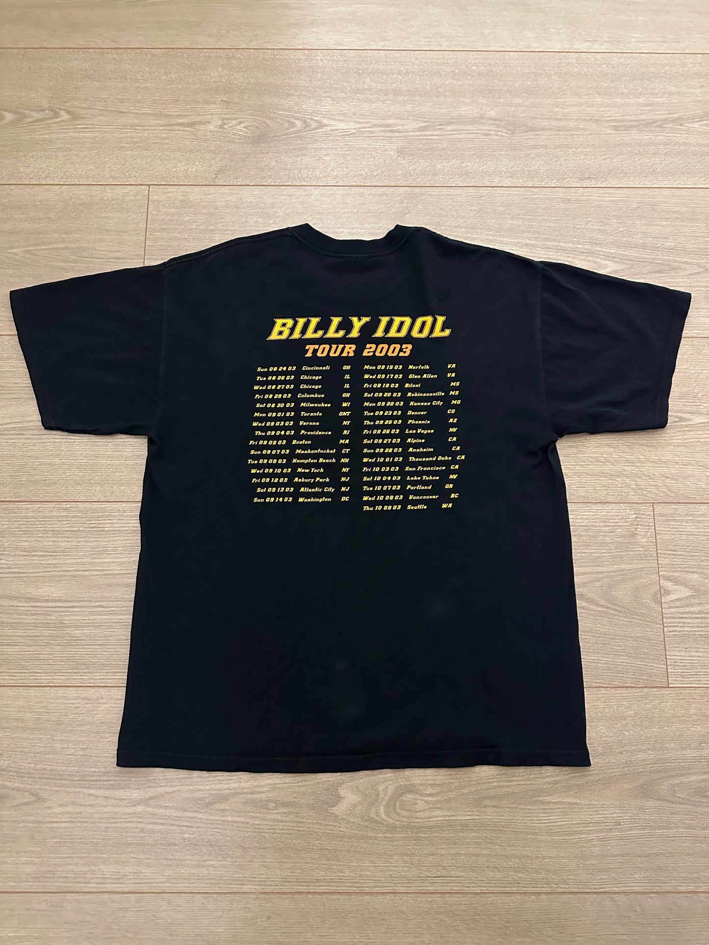 2003 Billy Idol Tour Shirt
