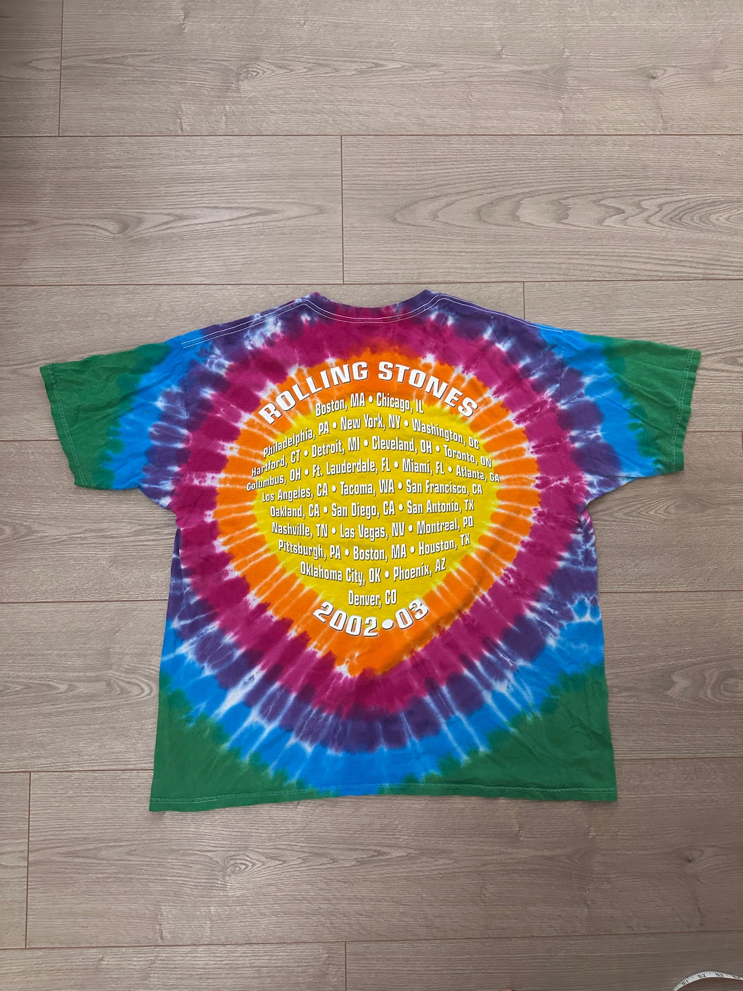 2002-03 Rolling Stones Tour Tie Dye Tour Shirt