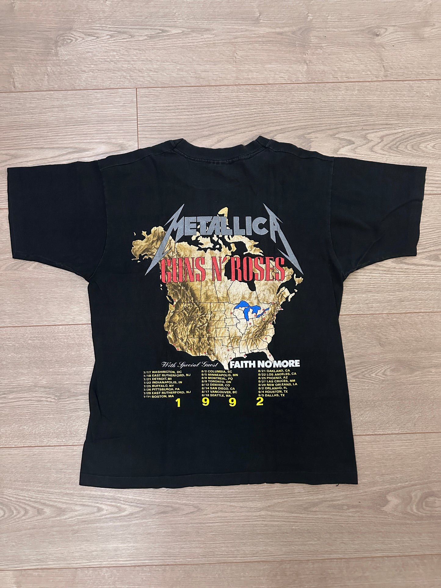 1992 Metallica Guns N Roses Tour Shirt